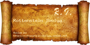 Rottenstein Ibolya névjegykártya